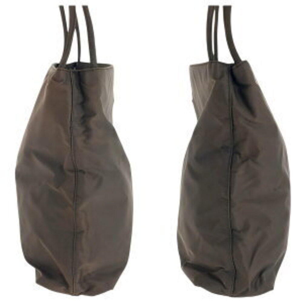 Prada Nylon Plate Logo Tessuto Brown Bag Shoulder Triangle - Picture 7 of 10